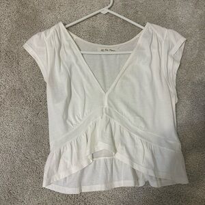 We The Free Cream Strapless Top